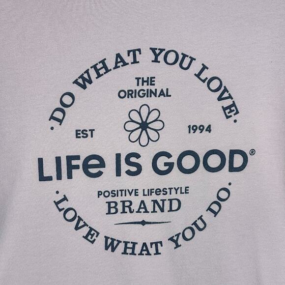 Life Is Good Shirt Womens Large Purple Crusher Tee Long Sleeve Comfort Daisy - Picture 4 of 14